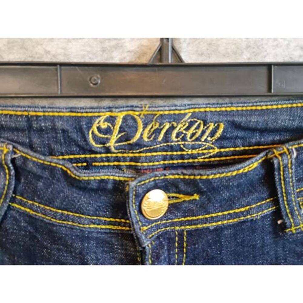 Dereon Womens Size 13/14 Distressed Stretch Skinny Blue Denim Jeans Grunge - Picture 8 of 16